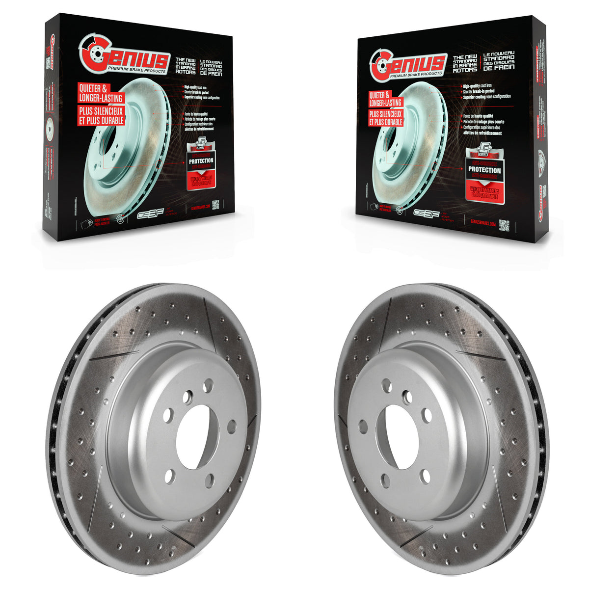 Rear Coat Brake Rotor Pair For BMW 328i xDrive 330i 335i 428i 340i 435i 430i Gran Coupe GT KG-101726
