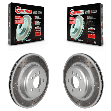 Rear Coat Brake Rotor Pair For BMW 328i xDrive 330i 335i 428i 340i 435i 430i Gran Coupe GT KG-101726