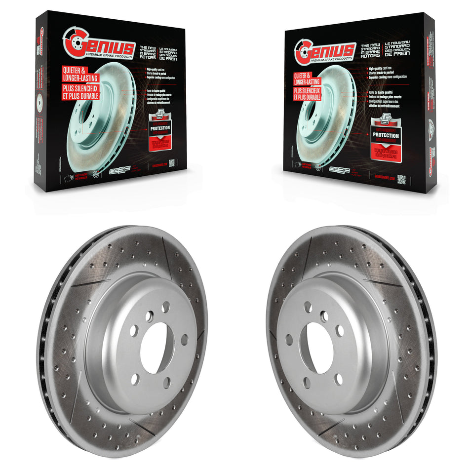 Rear Coat Brake Rotor Pair For BMW 328i xDrive 330i 335i 428i 340i 435i 430i Gran Coupe GT KG-101726