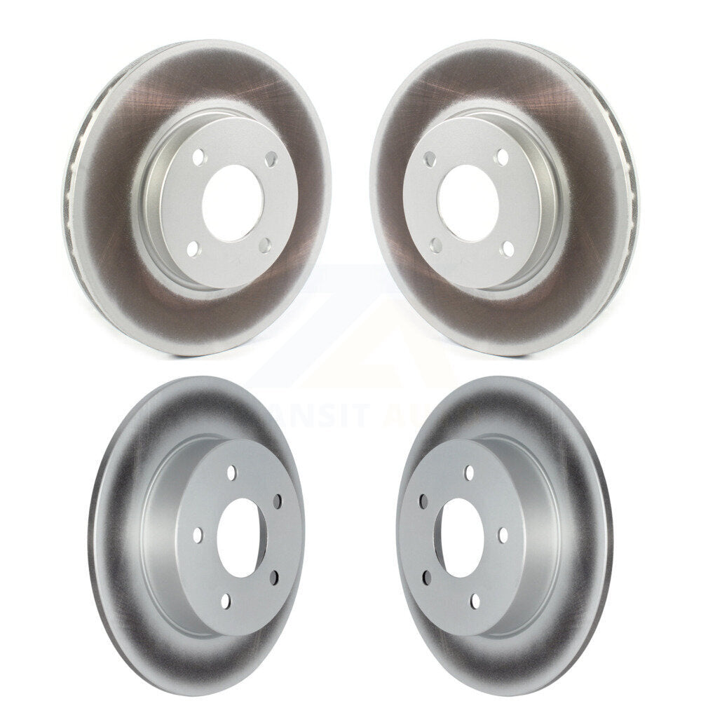 Front Rear Coated Disc Brake Rotors Kit For 2021-2025 Nissan Kicks S KG-101758