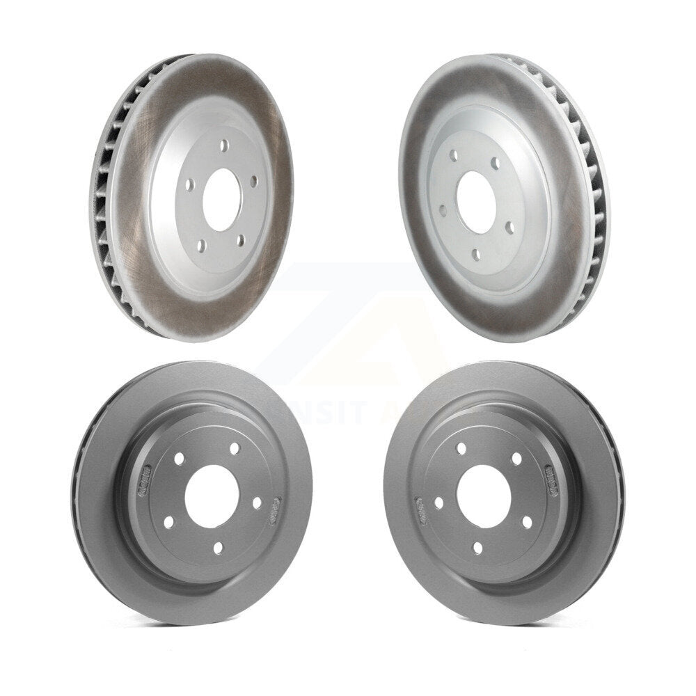 Front Rear Coated Disc Brake Rotor & Hub Assembly Kit For Cadillac XLR Naturally Aspirated KG-101764