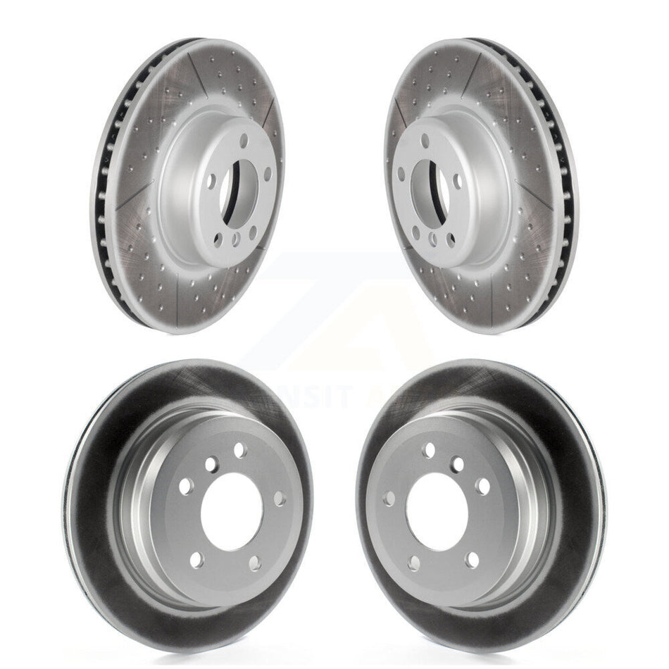 Front Rear Coated Disc Brake Rotors Kit For 2013 BMW 328i With 340mm Diameter Rotor KG-101767
