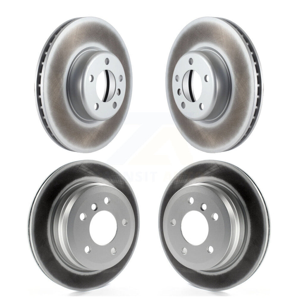 Front Rear Coated Disc Brake Rotors Kit For 2013 BMW 328i With 340mm Diameter Rotor KG-101768