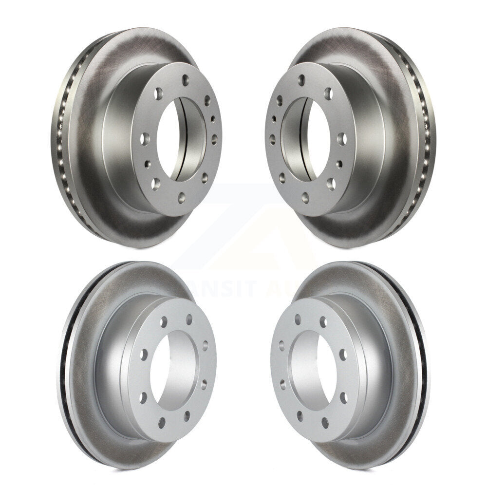 Front Rear Coat Brake Rotors Kit For 2010-2011 Chevrolet Express 4500 3.20" Overall Height KG-101770
