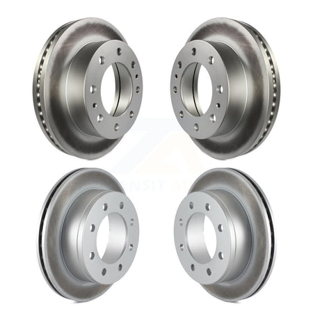 Front Rear Coat Brake Rotors Kit For 2010-2011 Chevrolet Express 4500 3.20" Overall Height KG-101770