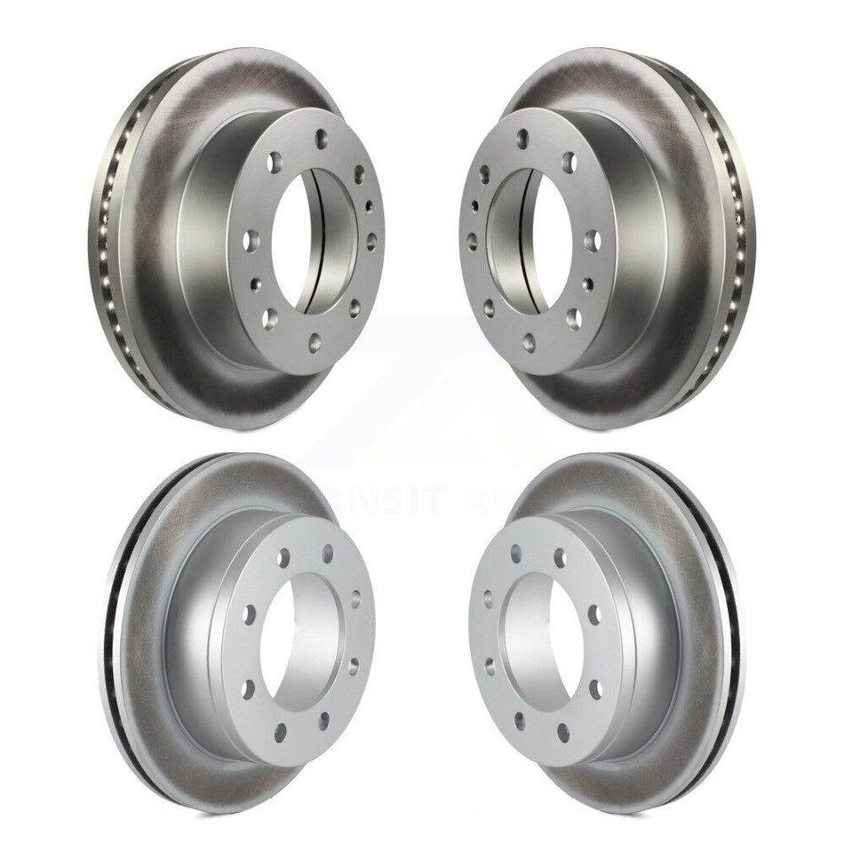 Front Rear Coat Brake Rotors Kit For 2010-2011 Chevrolet Express 4500 3.20" Overall Height KG-101770