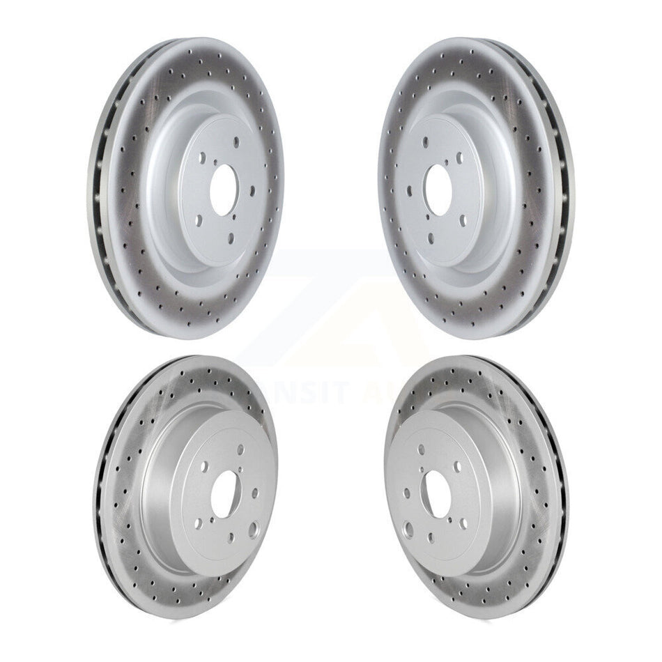 Front Rear Coated Disc Brake Rotors Kit For 2018-2020 Subaru WRX STI KG-101775