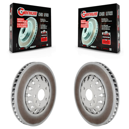 Front Coated Disc Brake Rotors Pair For Audi Q7 Q8 e-tron Quattro A6 A7 Sportback A8 KG-101793