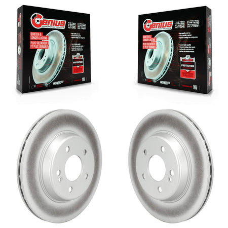 Rear Coated Disc Brake Rotors Pair For Mercedes-Benz C300 E300 C400 E350 C350e KG-101799