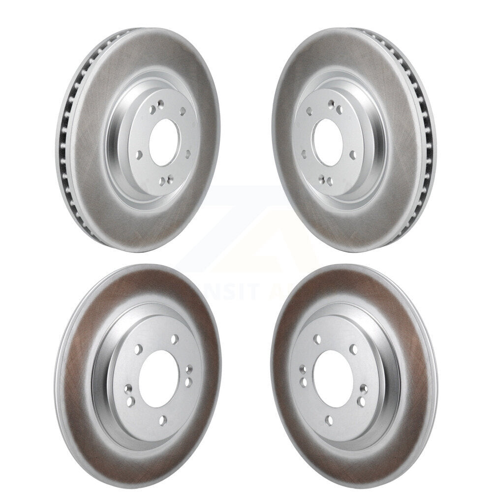Front Rear Coated Brake Rotor Kit For 19-20 Hyundai Veloster N Without Performance Package KG-101813