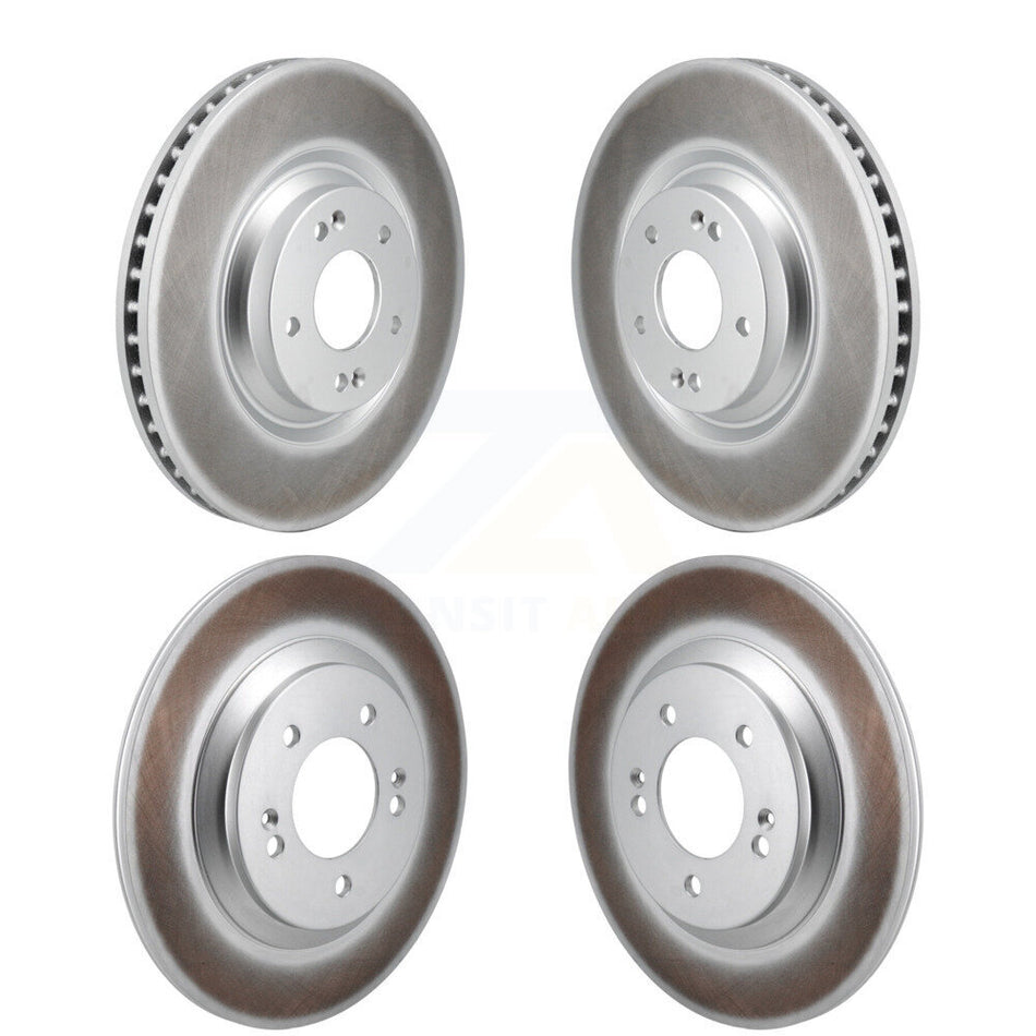 Front Rear Coated Brake Rotor Kit For 19-20 Hyundai Veloster N Without Performance Package KG-101813