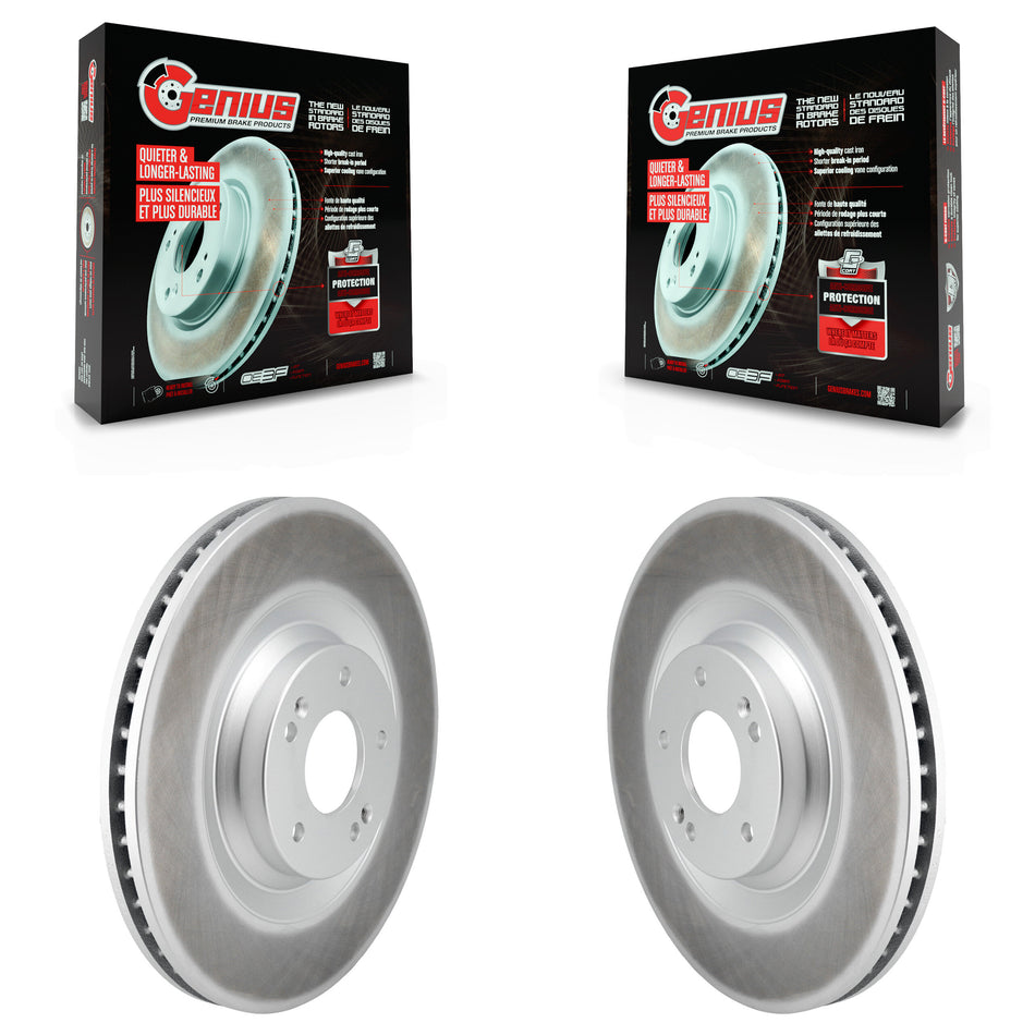 Front Coated Disc Brake Rotors Pair For Hyundai Veloster N KG-101824