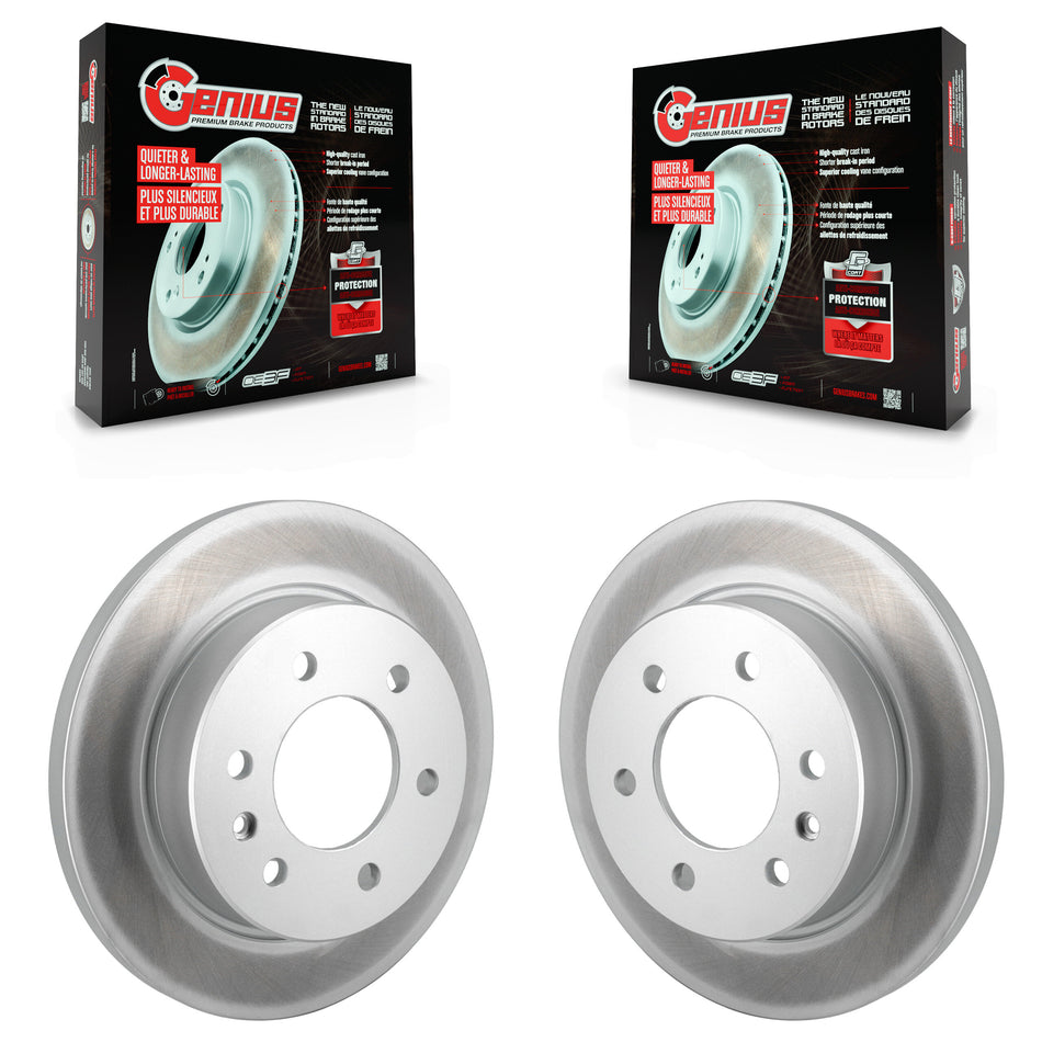 Rear Coated Brake Rotor Pair For Mercedes-Benz Sprinter 2500 3500 4500 3500XD Freightliner KG-101827