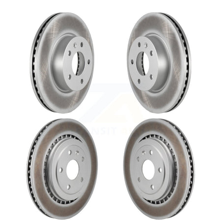 Front Rear Coated Brake Rotors Kit For 2017 Cadillac ATS V With 300mm Diameter Rotor KG-101835