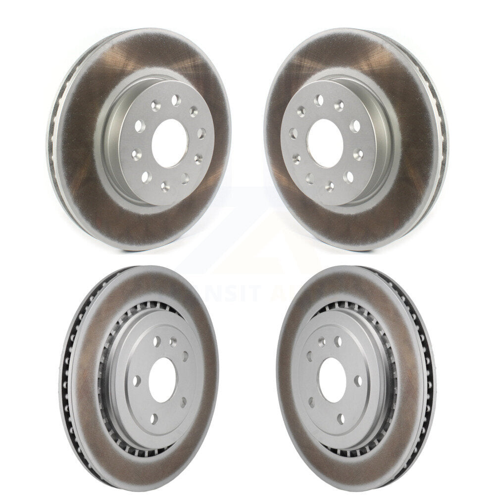Front Rear Coated Disc Brake Rotors Kit For 2016 Chevrolet Camaro SS with 3.6L KG-101840