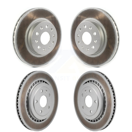 Front Rear Coated Disc Brake Rotors Kit For 2016 Chevrolet Camaro SS with 3.6L KG-101840
