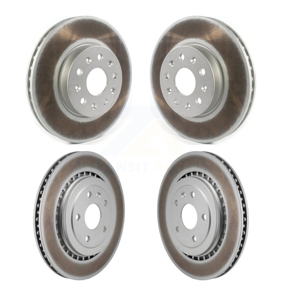 Front Rear Coated Disc Brake Rotors Kit For 2016 Chevrolet Camaro SS with 3.6L KG-101840