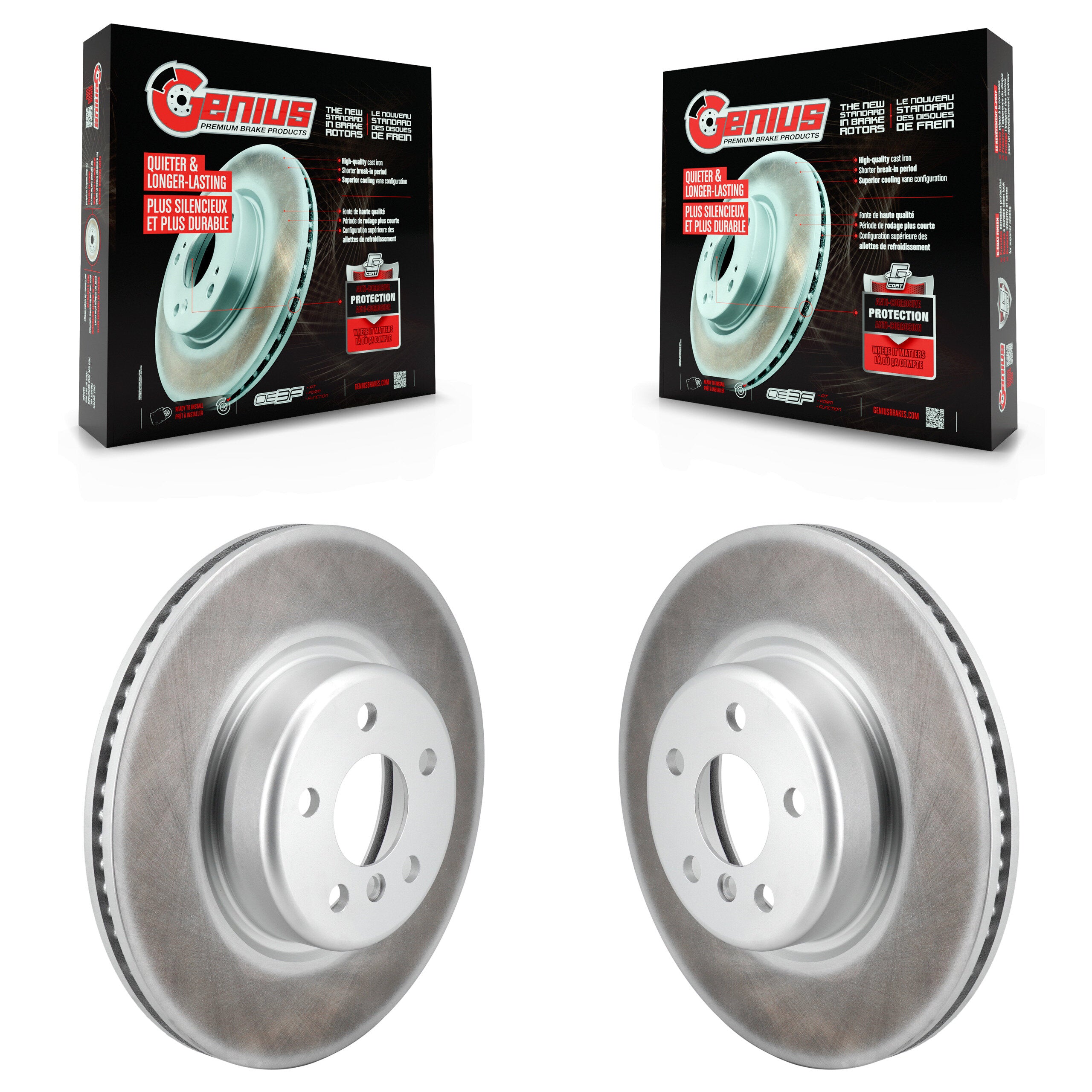 Front Coat Brake Rotor Pair For BMW X3 330i xDrive X4 330e Toyota GR Supra Z4 430i 230i GT KG-101852