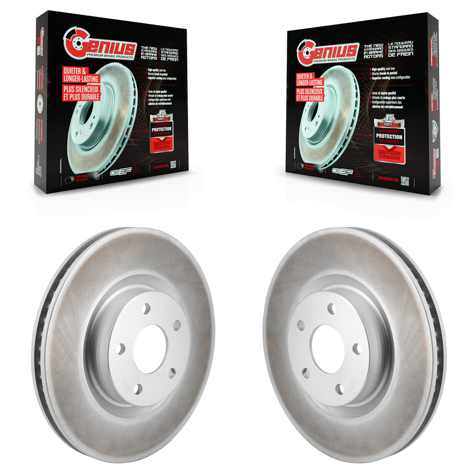 Front Coated Disc Brake Rotors Pair For Ford Escape Bronco Sport Lincoln Corsair KG-101857