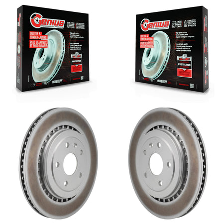 Rear Coated Disc Brake Rotors Pair For Chevrolet Camaro Cadillac ATS KG-101865