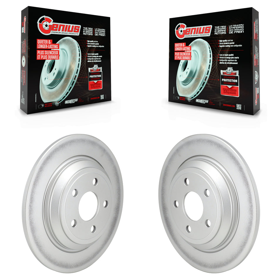 Rear Coated Disc Brake Rotors Pair For Ford Escape Bronco Sport Focus Lincoln Corsair KG-101866