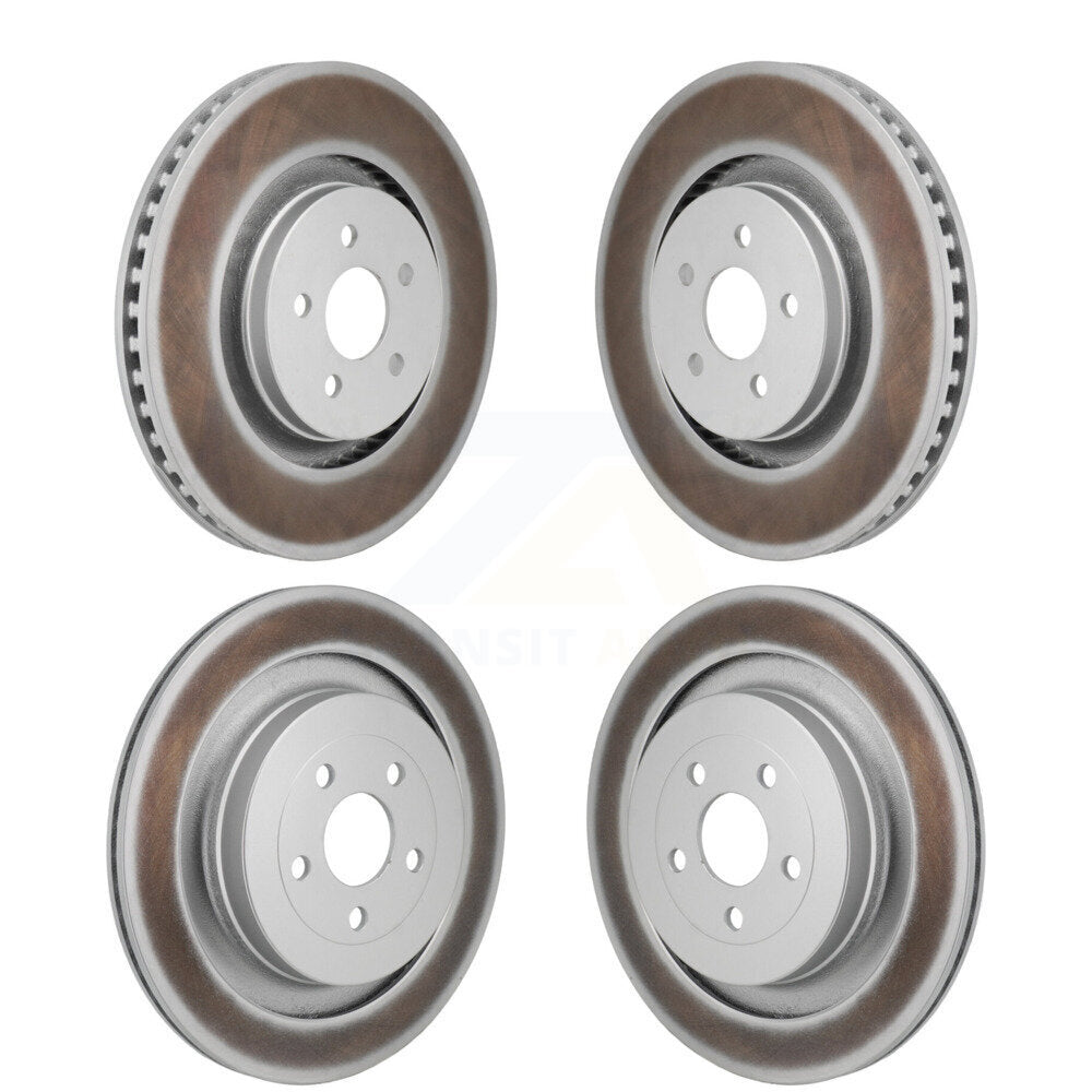 Front Rear Coat Brake Rotor Kit For 19-20 Ford Edge ST with 2.7L With Red Painted Calipers KG-101881
