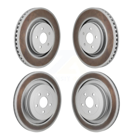 Front Rear Coat Brake Rotor Kit For 19-20 Ford Edge ST with 2.7L With Red Painted Calipers KG-101881