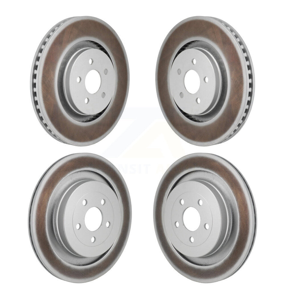 Front Rear Coat Brake Rotor Kit For 19-20 Ford Edge ST with 2.7L With Red Painted Calipers KG-101881