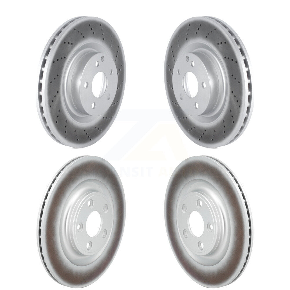 Front Rear Coat Brake Rotors Kit For 17 Mercedes-Benz E400 With 344mm Diameter Rotor KG-101900