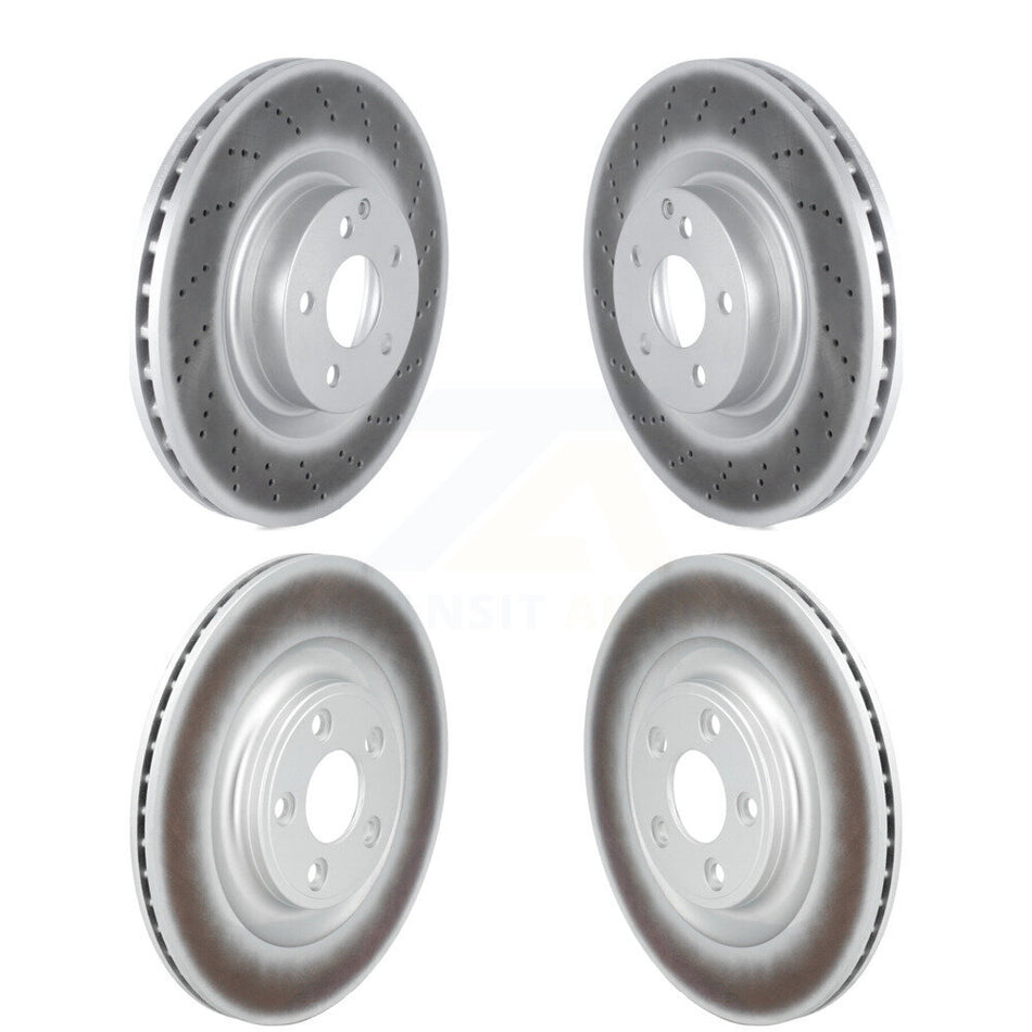 Front Rear Coat Brake Rotors Kit For 17 Mercedes-Benz E400 With 344mm Diameter Rotor KG-101900
