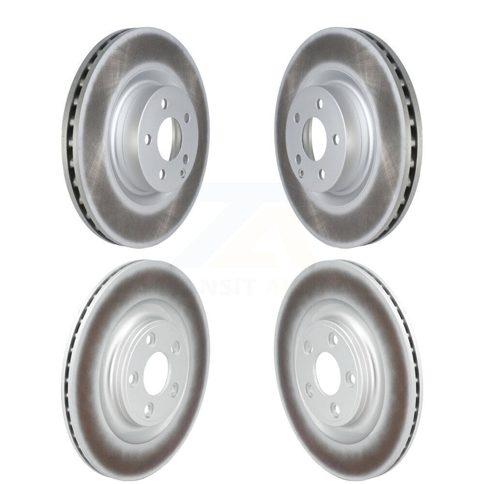 Front Rear Coat Brake Rotors Kit For 17 Mercedes-Benz E400 With 344mm Diameter Rotor KG-101901