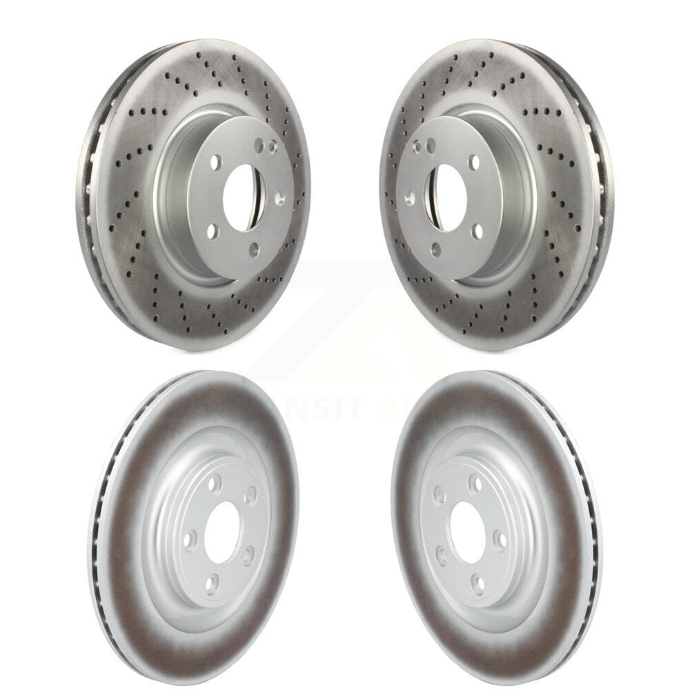 Front Rear Coat Brake Rotors Kit For 17 Mercedes-Benz E400 With 322mm Diameter Rotor KG-101902