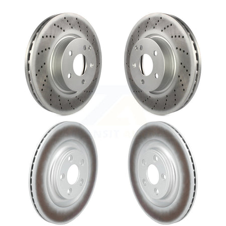 Front Rear Coat Brake Rotors Kit For 17 Mercedes-Benz E400 With 322mm Diameter Rotor KG-101902