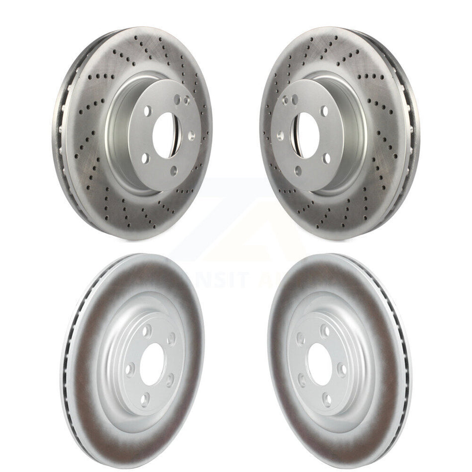 Front Rear Coat Brake Rotors Kit For 17 Mercedes-Benz E400 With 322mm Diameter Rotor KG-101902