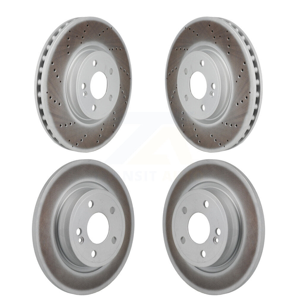 Front Rear Coated Disc Brake Rotors Kit For 2019-2022 Mercedes-Benz A220 With AMG Package KG-101905