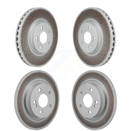 Front Rear Coated Disc Brake Rotors Kit For 2019-2022 Mercedes-Benz A220 With AMG Package KG-101905