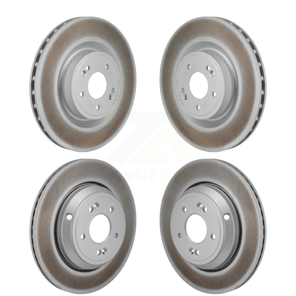 Front Rear Coated Brake Rotor Kit For 2022 Genesis G70 3.3L With 330mm Diameter KG-101909