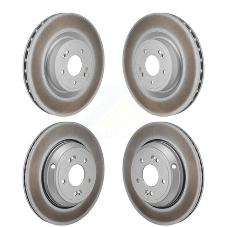 Front Rear Coated Brake Rotor Kit For 2022 Genesis G70 3.3L With 330mm Diameter KG-101909