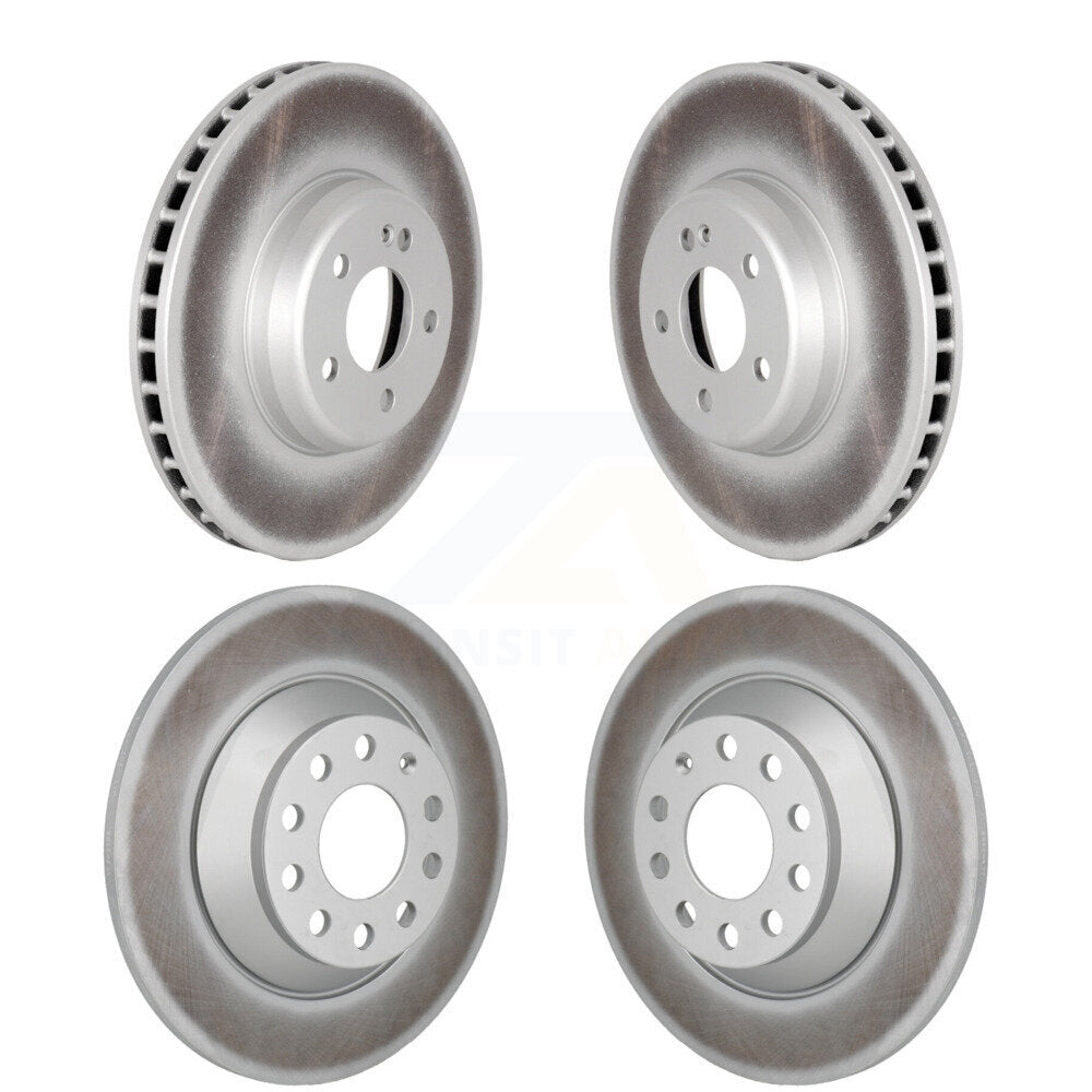 Front Rear Coated Brake Rotors Kit For 2015-2021 Mercedes-Benz C300 Without Sport Package KG-101921