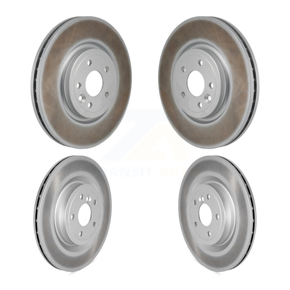 Front Rear Coated Disc Brake Rotors Kit For 2016-2018 Jaguar XF 2.0L KG-101926