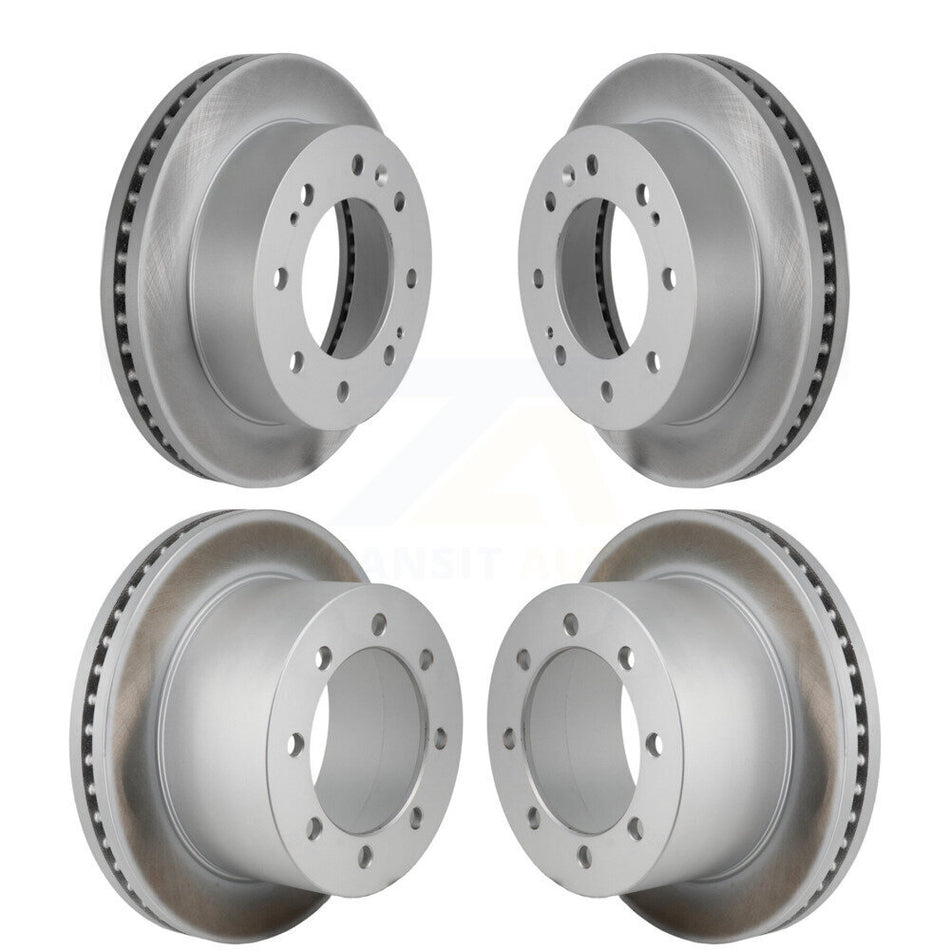Front Rear Coat Disc Brake Rotors Kit For 2020-2024 GMC Sierra 3500 HD Chevrolet Silverado KG-101934
