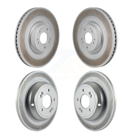 Front Rear Coated Disc Brake Rotors Kit For Hyundai Genesis G80 5.0L KG-101935