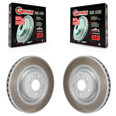 Front Coated Disc Brake Rotors Pair For Acura MDX TLX 3.0L KG-101958