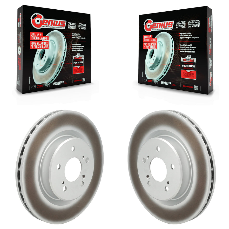 Front Coated Disc Brake Rotors Pair For 2021-2023 Acura TLX 2.0L KG-101959