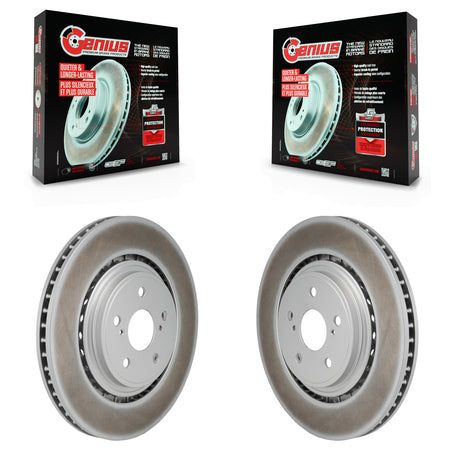 Front Coated Disc Brake Rotors Pair For Toyota Highlander Lexus RX350 RX350h KG-101963