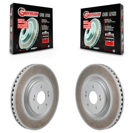 Front Coated Disc Brake Rotors Pair For Hyundai Sonata Kia K5 KG-101973
