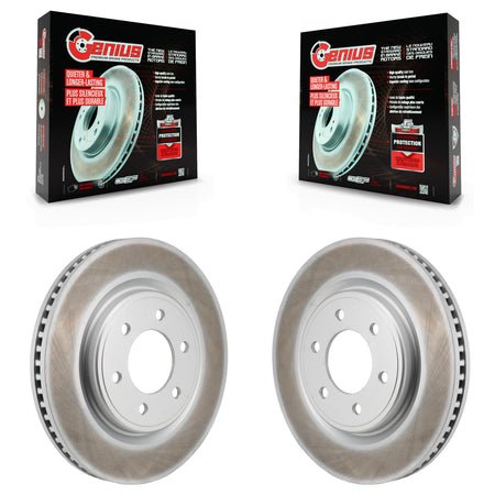 Front Coated Disc Brake Rotors Pair For Ford F-150 Bronco Expedition Lincoln Navigator KG-101979