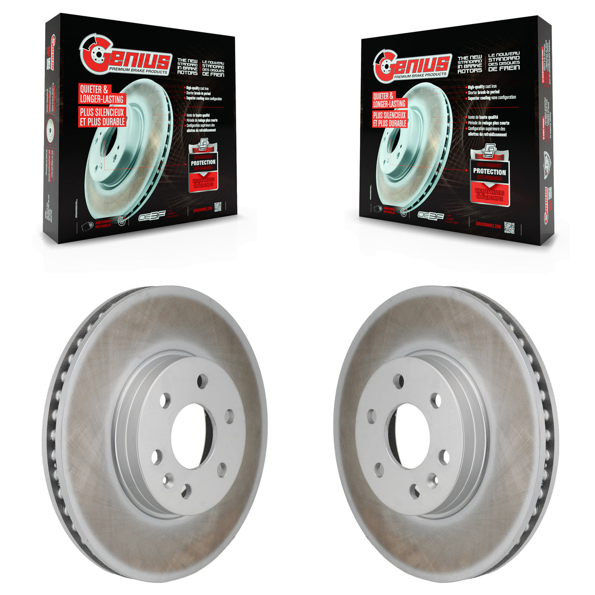 Front Coated Disc Brake Rotors Pair For 2021-2022 Chevrolet Colorado GMC Canyon KG-101981