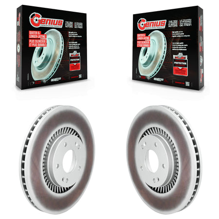 Front Coated Disc Brake Rotors Pair For 2022-2025 Kia Carnival KG-101986