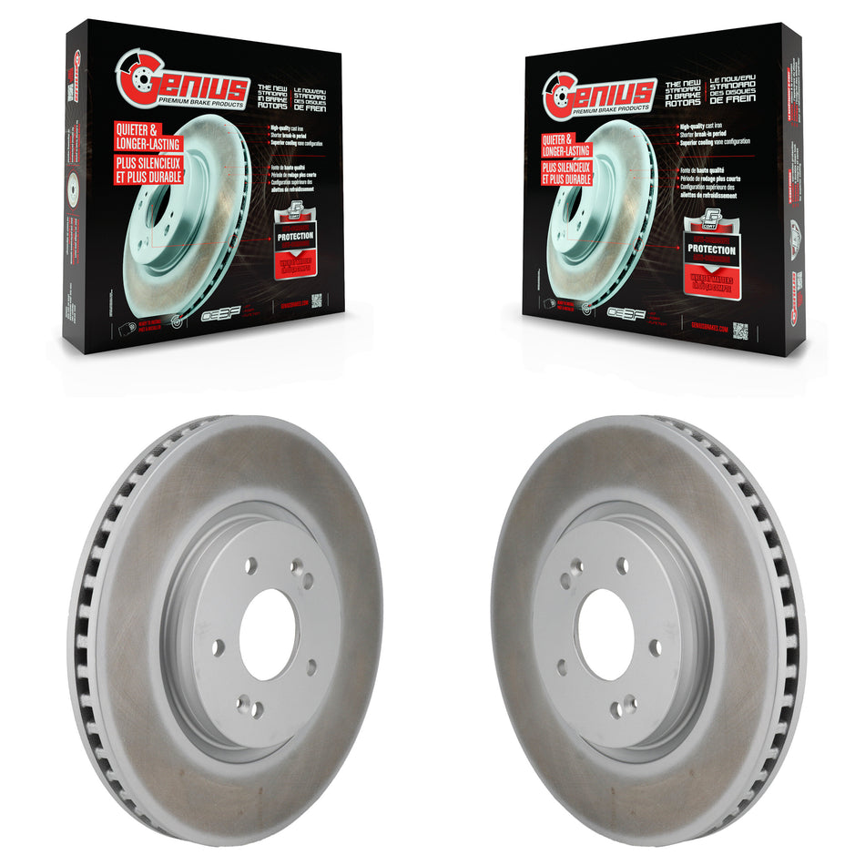 Front Coated Disc Brake Rotors Pair For Hyundai Tucson Kia Sportage Ioniq 5 EV6 6 KG-101991